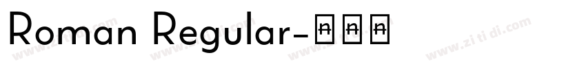 Roman Regular字体转换